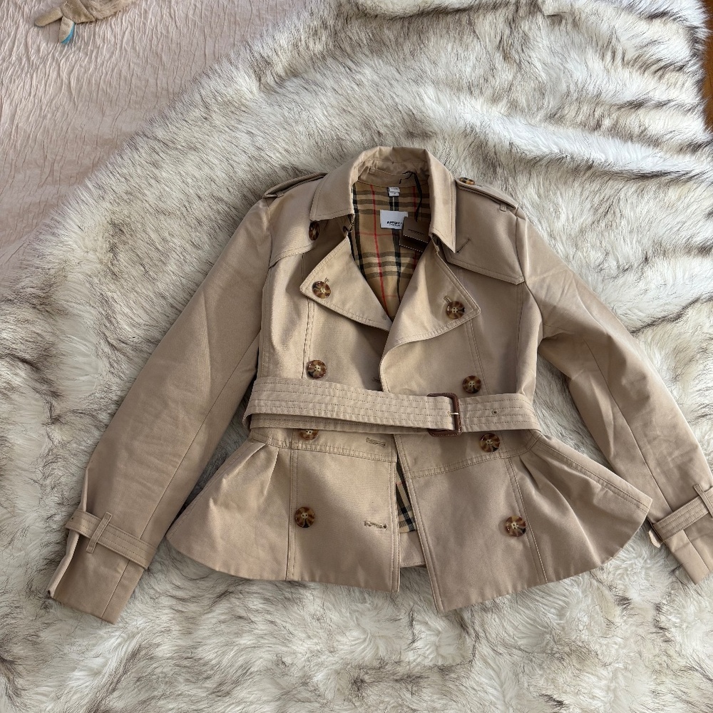 Burberry Trench Coat Cropped Woman Small